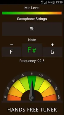 Saxophone Tuner android App screenshot 3